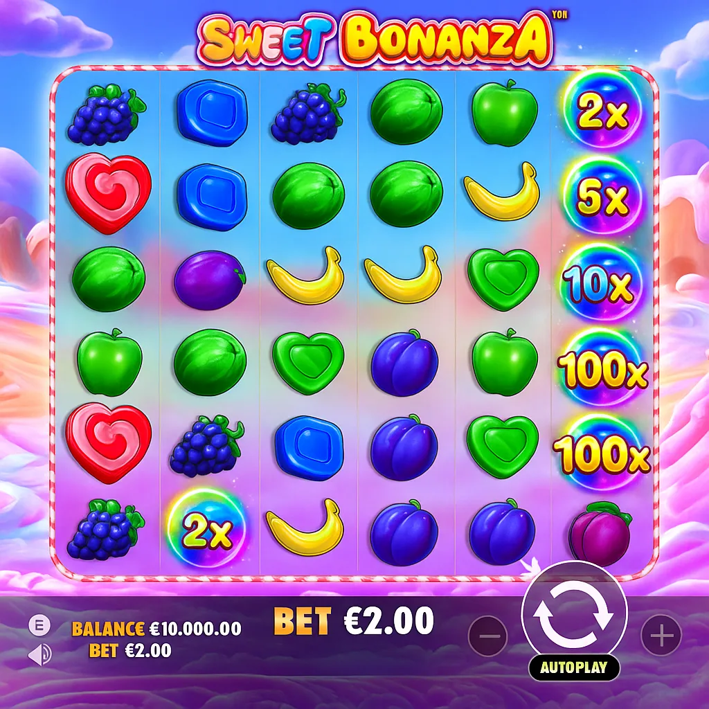 FreshBet - Sweet Bonanza - Machines à Sous en Ligne